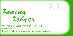 pamina kehrer business card